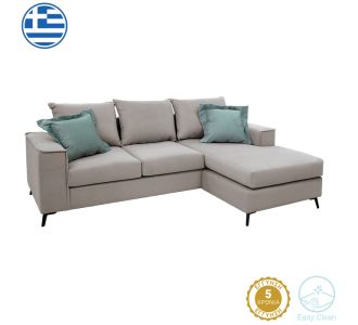 Γωνιακός καναπές Fabulous pakoworld αναστρέψιμος ύφασμα elephant-ciel 240x165x95εκ |  Κατόπιν Παραγγελίας στο espiti