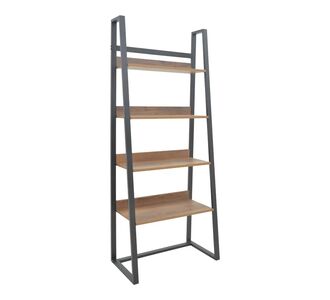 Βιβλιοθήκη Ryder pakoworld καρυδί-μαύρο 75x36x185εκ |  Βιβλιοθήκες στο espiti