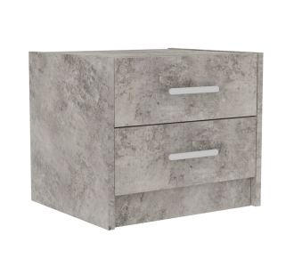 Κομοδίνο OLYMPUS pakoworld με 2 συρτάρια χρώμα antique ανθρακί 47.5x40.5x40.5εκ |  Κομοδίνα στο espiti