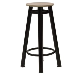 Σκαμπό μπαρ Onyx pakoworld ξύλο δρυς-μέταλλο μαύρο gloss Φ33x77εκ |  Σκαμπώ μπαρ στο espiti