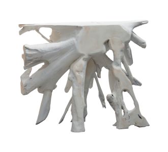 Κονσόλα Lyle pakoworld χειροποίητη μασίφ ξύλο λευκό 100x38x80εκ |  Συρταριέρες -Κονσόλες στο espiti