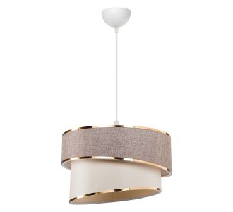 Φωτιστικό οροφής μονόφωτο Loopy pakoworld Ε27 μπεζ-λευκό Φ30x18εκ |  Οροφής στο espiti