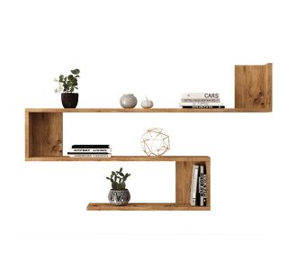 Ραφιέρα τοίχου Belinda pakoworld sonoma 120x14.5x71.4εκ |  Ραφιέρες τοίχου στο espiti