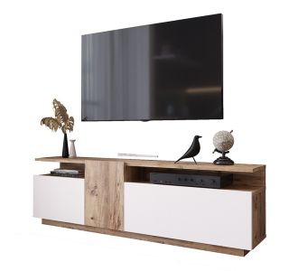 Έπιπλο τηλεόρασης Elana pakoworld sonoma-λευκό 150x29.5x46.3εκ |  Έπιπλα τηλεόρασης στο espiti