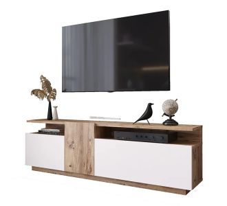 Έπιπλο τηλεόρασης Elana pakoworld sonoma-λευκό 150x29.5x46.3εκ |  Έπιπλα τηλεόρασης στο espiti