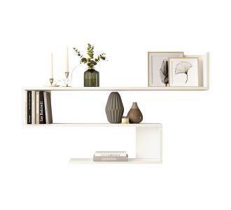 Ραφιέρα τοίχου Belinda pakoworld λευκό 120x14.5x71.4εκ |  Ραφιέρες τοίχου στο espiti