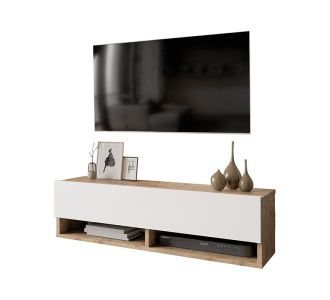 Έπιπλο τηλεόρασης επιτοίχιο Roscoe pakoworld λευκό-oak 100x31.5x29.5εκ |  Έπιπλα τηλεόρασης στο espiti