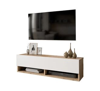 Έπιπλο τηλεόρασης επιτοίχιο Roscoe pakoworld λευκό-oak 100x31.5x29.5εκ |  Έπιπλα τηλεόρασης στο espiti