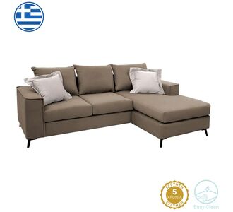 Γωνιακός καναπές Fabulous pakoworld αναστρέψιμος ύφασμα mocha-cream 240x165x95εκ |  Καναπέδες γωνιακοί στο espiti