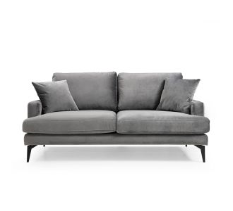 Καναπές 2θέσιοςFortune pakoworld βελούδο ανθρακί-μαύρο 175x90x88εκ |  Κατόπιν Παραγγελίας στο espiti