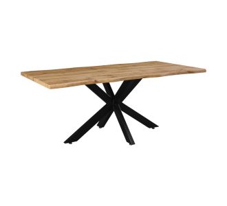 Tραπέζι Gilman pakoworld MDF sonoma-μαύρο 180x90x75εκ |  Τραπέζια στο espiti