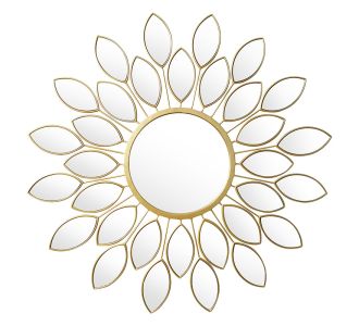 Καθρέπτης Flower pakoworld χρυσό 83x2.5x83εκ |  Καθρέπτες στο espiti