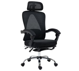 Καρέκλα γραφείου διευθυντή με υποπόδιο Titan pakoworld Premium Quality ύφασμα-mesh χρώμα μαύρο |  Καρέκλες γραφείου στο espiti