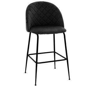 Σκαμπό bar Kudos pakoworld μεταλλικό μαύρο-βελούδο μαύρο |  Σκαμπώ μπαρ στο espiti