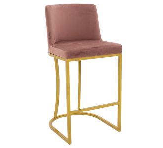 Σκαμπό bar μεσαίου ύψους Impartial I pakoworld μεταλλικό χρυσό-βελούδο σάπιο μήλο |  Σκαμπώ μπαρ στο espiti