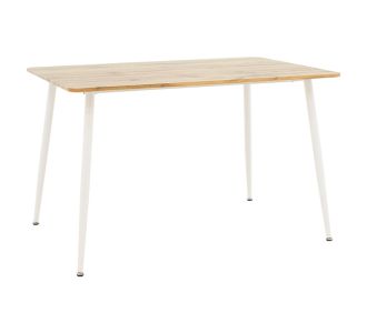 Τραπέζι Cuba pakoworld MDF sonoma-λευκό 120x80x75εκ |  Τραπέζια στο espiti