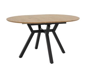 Tραπέζι Frances pakoworld επεκτεινόμενο MDF sonoma-μαύρο 100-140x100x75εκ |  Τραπέζια στο espiti