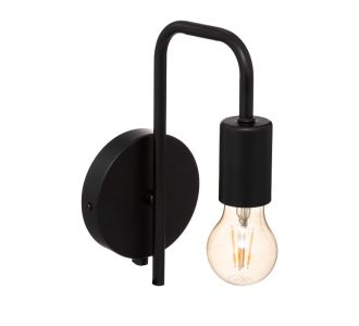 Φωτιστικό τοίχου-απλίκα Zhola pakoworld E27 40W μαύρο 17x12x25εκ |  Απλίκες στο espiti