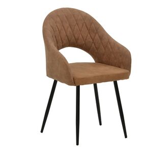 Πολυθρόνα Macie pakoworld ύφασμα καφέ antique-μαύρο 58x50x85εκ |  Πολυθρόνες τραπεζαρίας στο espiti
