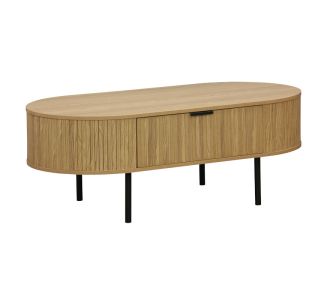Τραπέζι σαλονιού Scandi pakoworld MDF φυσικό με μεταλλικά πόδια 118x60x44εκ |  Τραπεζάκια σαλονιού στο espiti