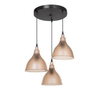 Φωτιστικό οροφής τρίφωτο Orazio pakoworld Ε27 μελί-μαύρο Φ40x80εκ |  Οροφής στο espiti