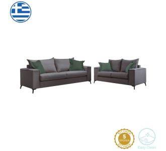 Σετ σαλονιού Verona 2τεμ 2θέσιος-3θέσιος ανθρακί - μαξιλάρια κυπαρισσί |  Καναπέδες στο espiti