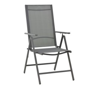 Πολυθρόνα Candor pakoworld ανθρακί μέταλλο και γκρι textilene 65x56x106εκ |  Πολυθρόνες κήπου στο espiti