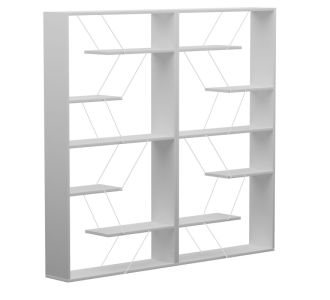 Βιβλιοθήκη Tars pakoworld γκρι-λευκό 168x24x157εκ |  Βιβλιοθήκες στο espiti