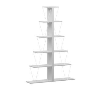 Βιβλιοθήκη mini Tars pakoworld λευκό 130x22x146εκ |  Βιβλιοθήκες στο espiti