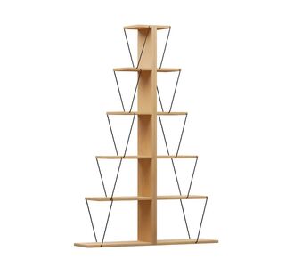 Βιβλιοθήκη mini Tars pakoworld sonoma-μαύρο 130x22x146εκ |  Βιβλιοθήκες στο espiti