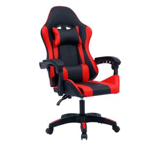 Καρέκλα γραφείου gaming William pakoworld PU μαύρο-κόκκινο |  Καρέκλες γραφείου στο espiti