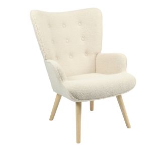 Πολυθρόνα Fluffy pakoworld μπουκλέ κρεμ-φυσικό 75x69x96εκ |  Πολυθρόνες σαλονιού στο espiti