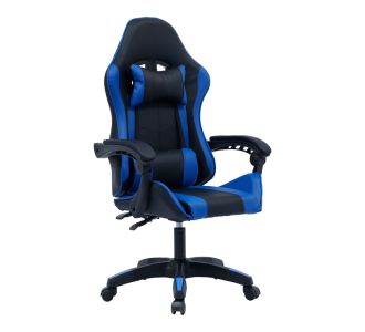 Καρέκλα γραφείου gaming William pakoworld PU μαύρο-μπλε |  Καρέκλες γραφείου στο espiti