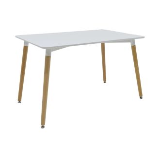 Τραπέζι Natali pakoworld MDF λευκό-πόδια φυσικό 120x80x76εκ |  Τραπέζια στο espiti