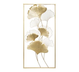 Διακοσμητικό τοίχου Flowerty pakoworld χρυσό μέταλλο 50x2x100εκ |  Διακόσμηση τοίχου στο espiti