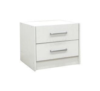Κομοδίνο OLYMPUS pakoworld με 2 συρτάρια χρώμα λευκό 47.5x40.5x40.5εκ |  Κομοδίνα στο espiti