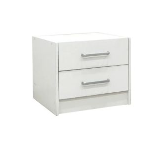 Κομοδίνο OLYMPUS pakoworld με 2 συρτάρια χρώμα λευκό 47.5x40.5x40.5εκ |  Κομοδίνα στο espiti