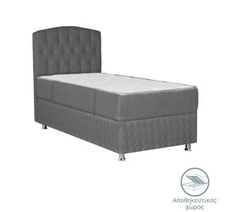 Κρεβάτι Lanse pakoworld μονό με αποθηκευτικό χώρο ανθρακί βελούδο 120x200εκ |  Κρεβάτια στο espiti