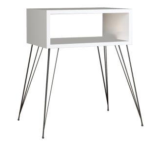 Κομοδίνο Naida pakoworld λευκό μελαμίνης 45x30x59εκ |  Κομοδίνα στο espiti