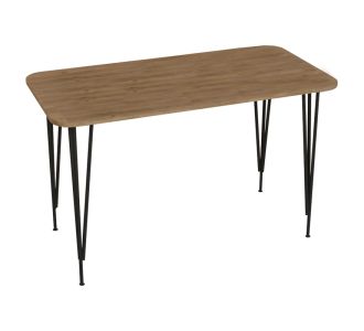 Τραπέζι Polkan pakoworld oak μελαμίνης-μαύρο μέταλλο 120x60x73εκ |  Τραπέζια στο espiti