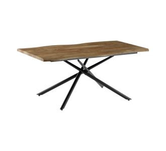 Τραπέζι Jonal pakoworld επιφάνεια MDF καρυδί-πόδι μαύρο μέταλλο 180x90x76εκ |  Τραπέζια στο espiti