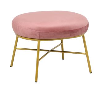 Σκαμπό Susanna pakoworld βελούδο σάπιο μήλο-πόδι χρυσό μέταλλο 56x47x40εκ |  Σκαμπώ στο espiti