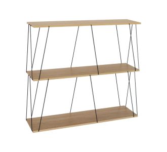 Βοηθητικό τραπέζι-ραφιέρα Tars pakoworld oak-μαύρο 80x30x69.2εκ |  Τραπεζάκια σαλονιού στο espiti