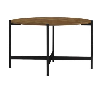 Τραπεζάκι σαλονιού Aisle pakoworld μελαμίνης καρυδί-μαύρο Φ80x45εκ |  Τραπεζάκια σαλονιού στο espiti