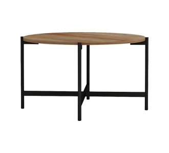 Τραπεζάκι σαλονιού Aisle pakoworld μελαμίνης φυσικό-μαύρο Φ80x45εκ |  Τραπεζάκια σαλονιού στο espiti