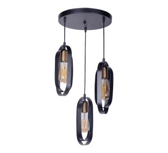 Φωτιστικό οροφής τρίφωτο Tahmno pakoworld μαύρο 30x3x31εκ |  Οροφής στο espiti