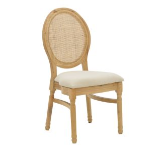 Καρέκλα Canco pakoworld φυσικό rubberwood-φυσικό rattan 50x55x98εκ |  Καρέκλες στο espiti