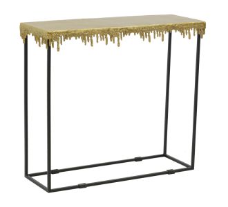 Κονσόλα Bulco Inart χρυσό-μαύρο μέταλλο 80.5x28x72εκ |  HOT DEALS στο espiti