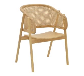 Πολυθρόνα Wenzy pakoworld φυσικό Rattan - μασίφ ξύλο toon 58x58x82εκ |  Πολυθρόνες τραπεζαρίας στο espiti