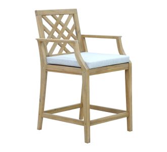 Σκαμπό μπαρ Amalfi pakoworld μασίφ ξύλο ακακίας-μπεζ ύφασμα 59x63.5x104.9εκ |  Σκαμπώ στο espiti